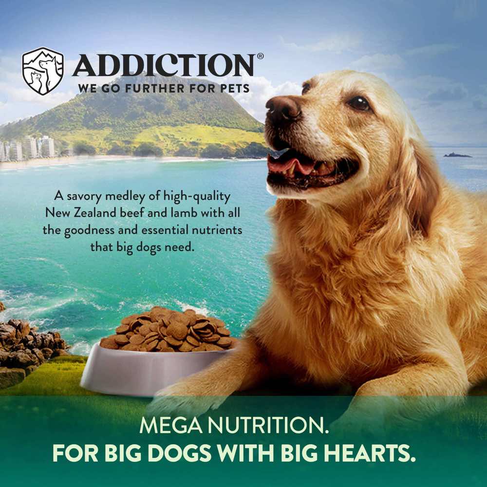 15% OFF/FREE TREATS: Addiction Mega Grain Free Dry Dog Food 44lb (20kg)