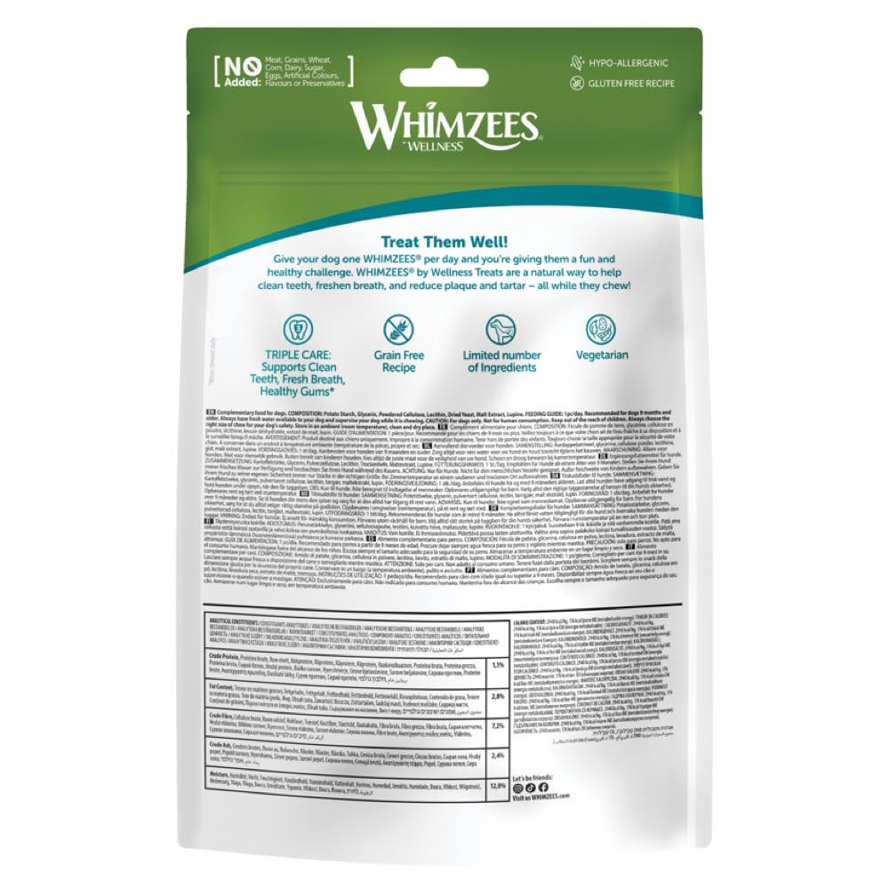 $3 OFF (Exp Dec 25): Whimzees Hedgehog Large Grain-Free Dental Dog Treats 6pc