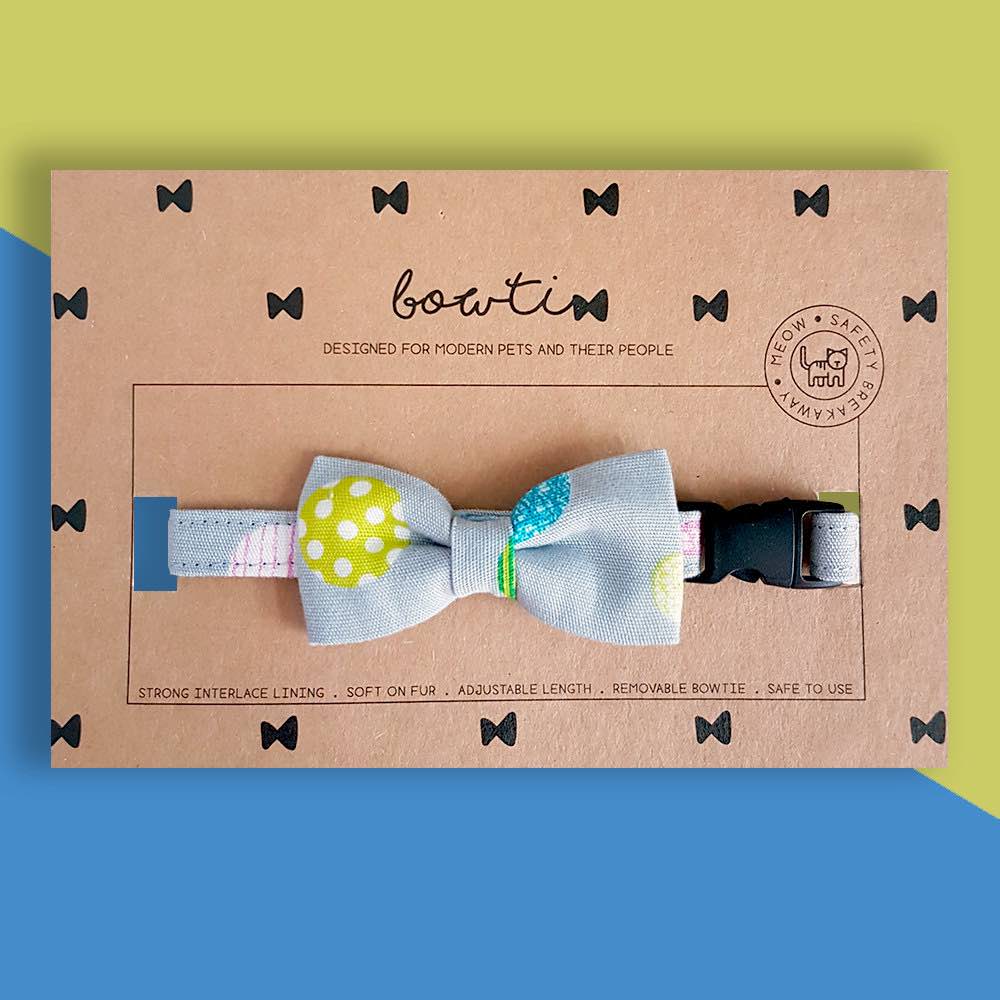 Bowtix Handmade Cat Collar With Removable Bowtie - Color Pops