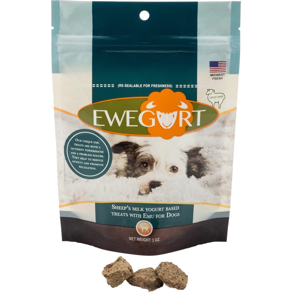 Ewegurt Sheep??s Milk Yogurt With Emu Freeze Dried Dog Treats 3oz