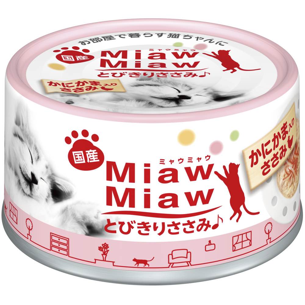 Aixia Miaw Miaw Chicken With Crabstick Canned Cat Food 60g