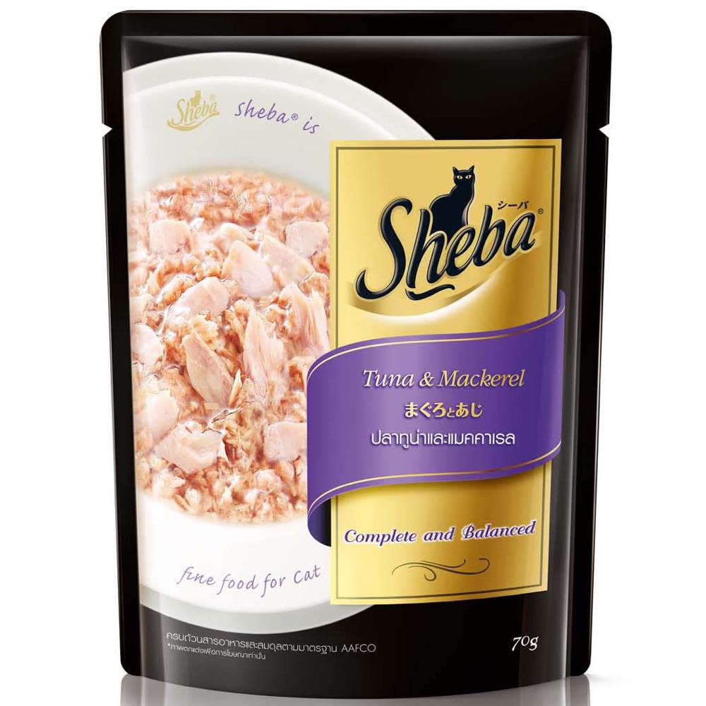 20% OFF: Sheba Tuna & Mackerel Pouch Cat Food 70g x 12