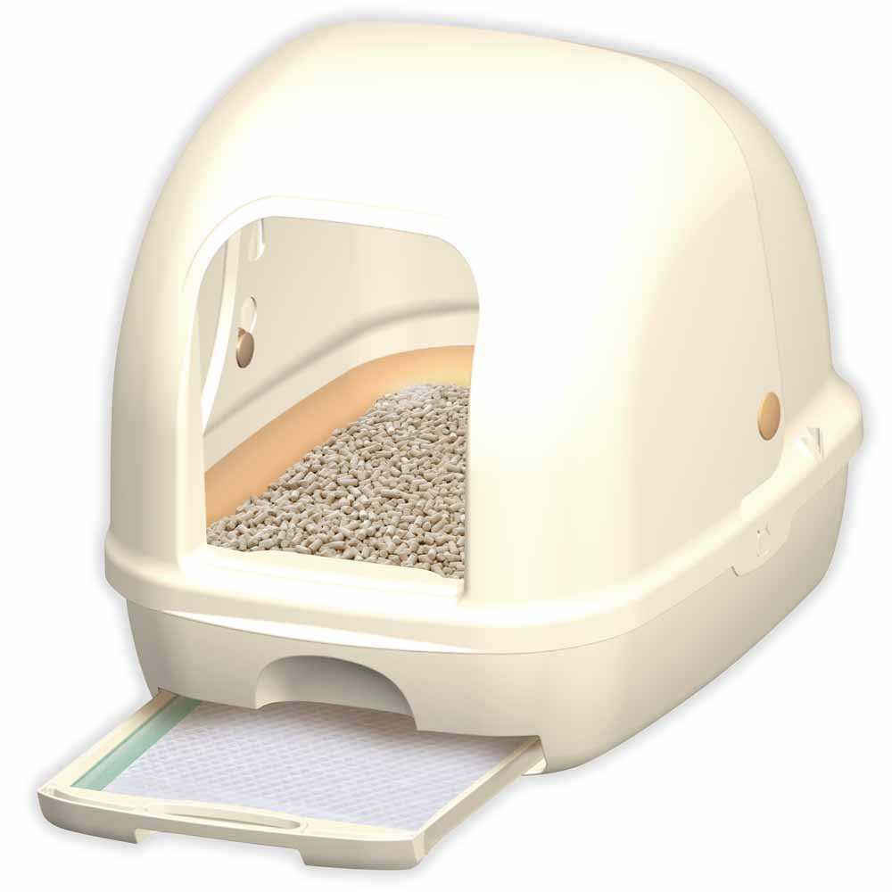 15% OFF: Unicharm Deo Toilet Full Cover Cat Litter Box (Ivory)