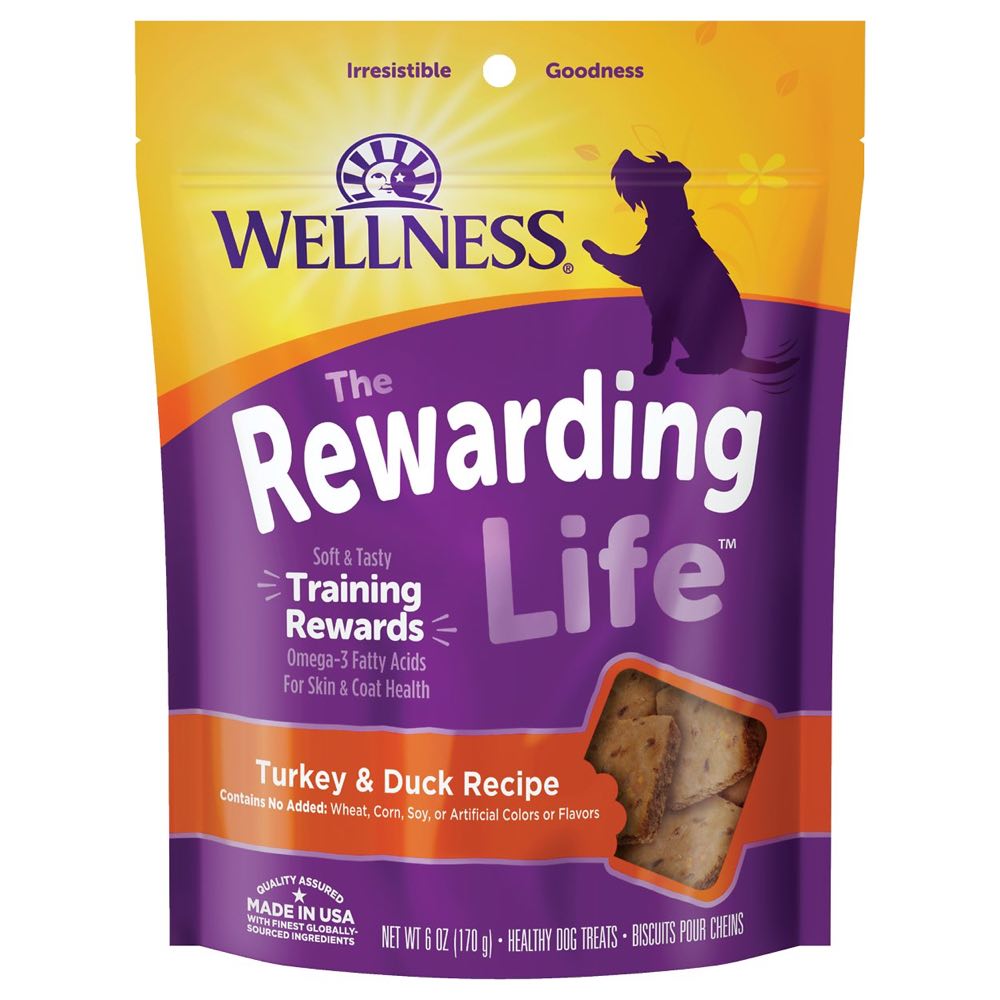 $5 OFF (Exp 11Jan26): Wellness Rewarding Life (Wellbites) Turkey & Duck Grain Free Dog Treats 6oz