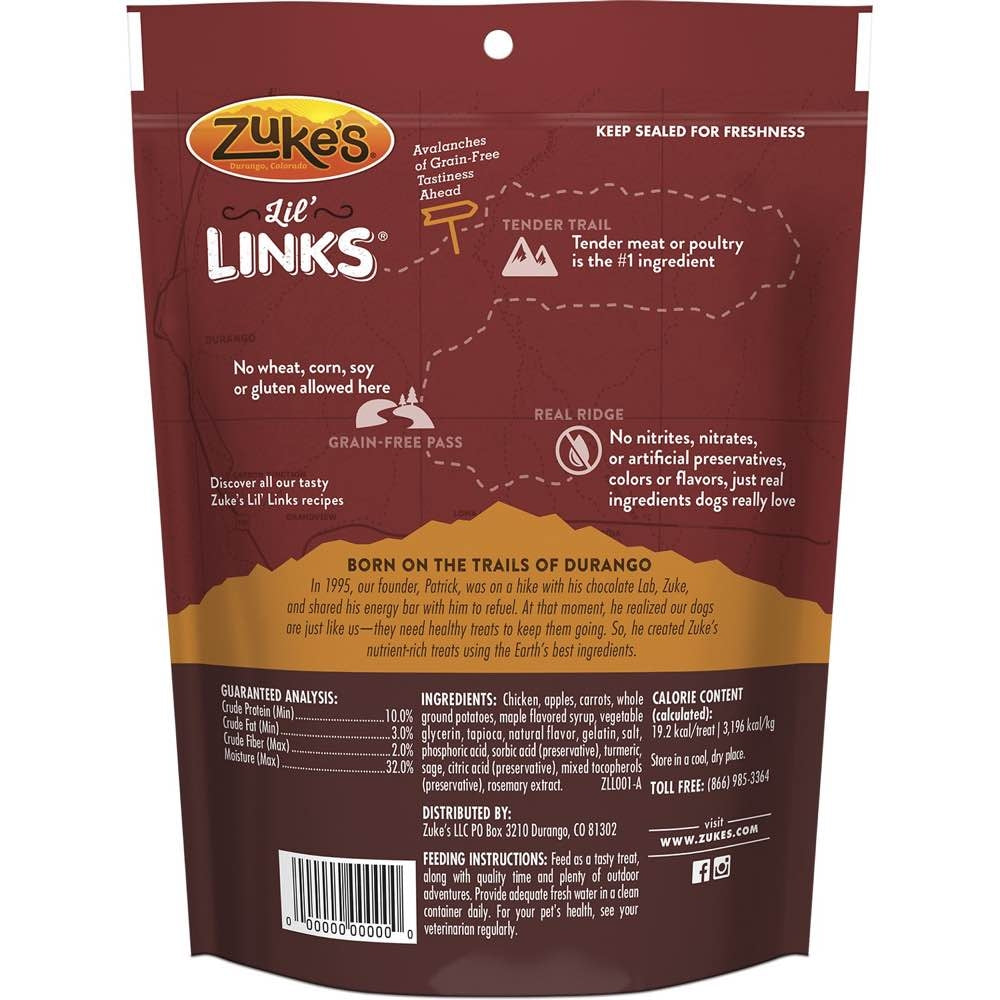 Zuke's Lil?? Links Chicken & Apple Grain Free Dog Treats 6oz