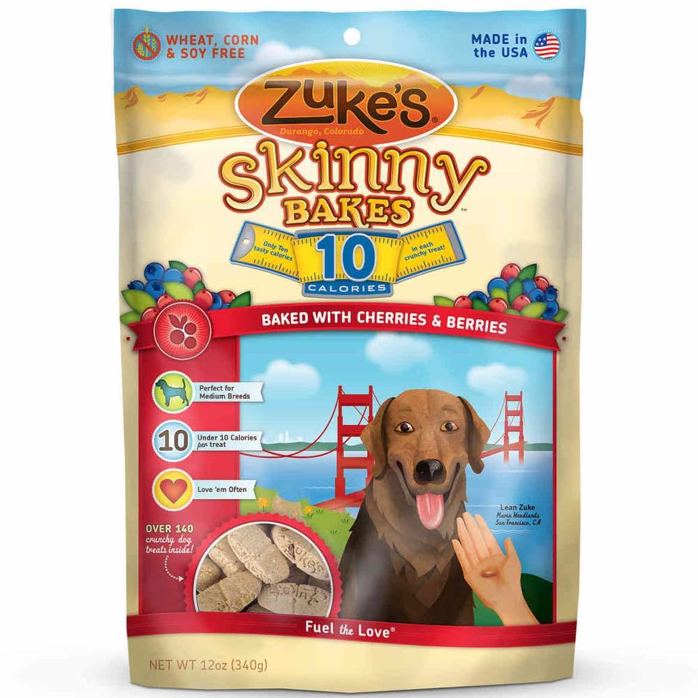 Zuke's Skinny Bakes 10s Cherries & Berries Dog Treats 12oz
